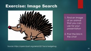 Image search exercise prompt