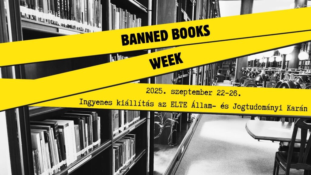 Yellow tape in front of books