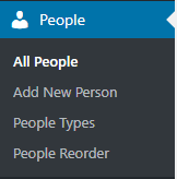 People tab selected in dashboard sidebar