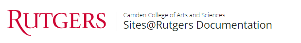 Sites@Rutgers Camden College of Arts and Sciences style header