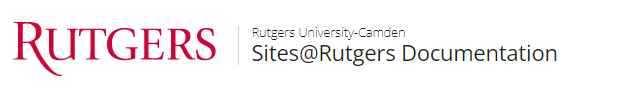 Sites@Rutgers Rutgers-Camden style header