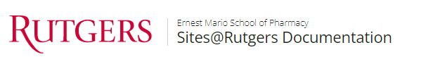 Sites@Rutgers Ernest Mario School of Pharmacy style header