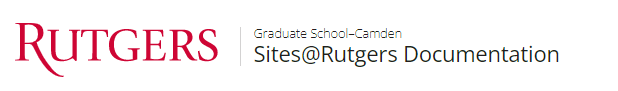 Sites@Rutgers Graduate School Camden style header