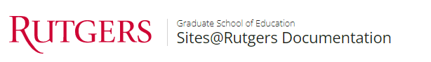Sites@Rutgers Graduate School of Education style header