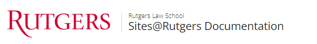 Sites@Rutgers Rutgers Law School style header