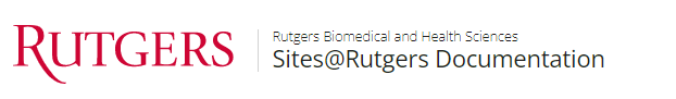 Sites@Rutgers Rutgers Biomedical and Health Sciences style header