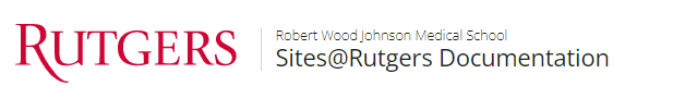 Sites@Rutgers Robert Wood Johnson Medical School style header