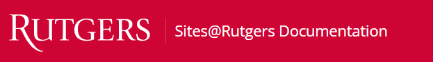Sites@Rutgers red style header