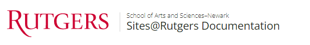 Sites@Rutgers School of Arts and Sciences-Newark style header