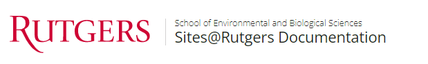 Sites@Rutgers school of environmental and biological sciences style header