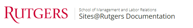 Sites@Rutgers School of Management and Labor Relations style header