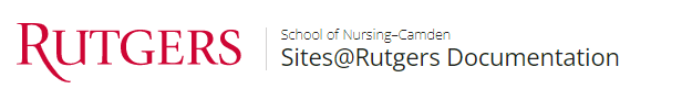 Sites@Rutgers School of Nursing Camden style header