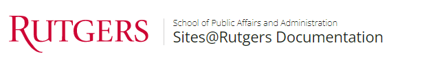 Sites@Rutgers School of Public Affairs and Administration style header