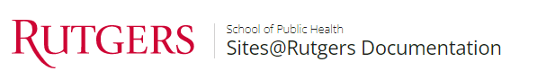 Sites@Rutgers School of Public Health style header