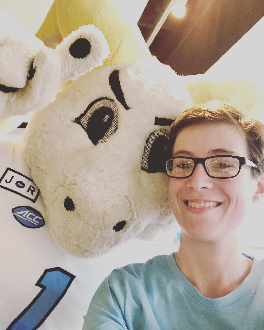 Meg with UNC mascot