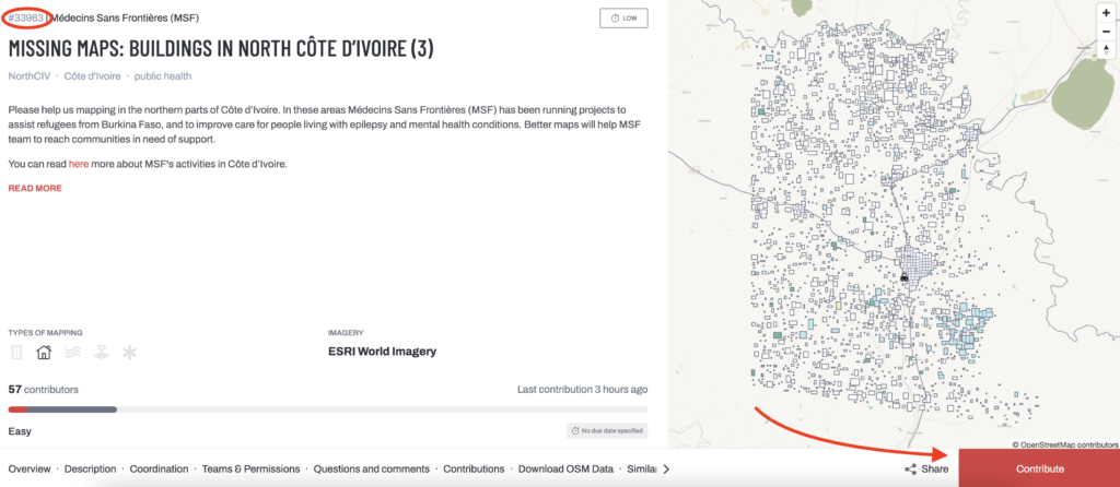 Missing Maps Buildings in North Côte d’Ivoire