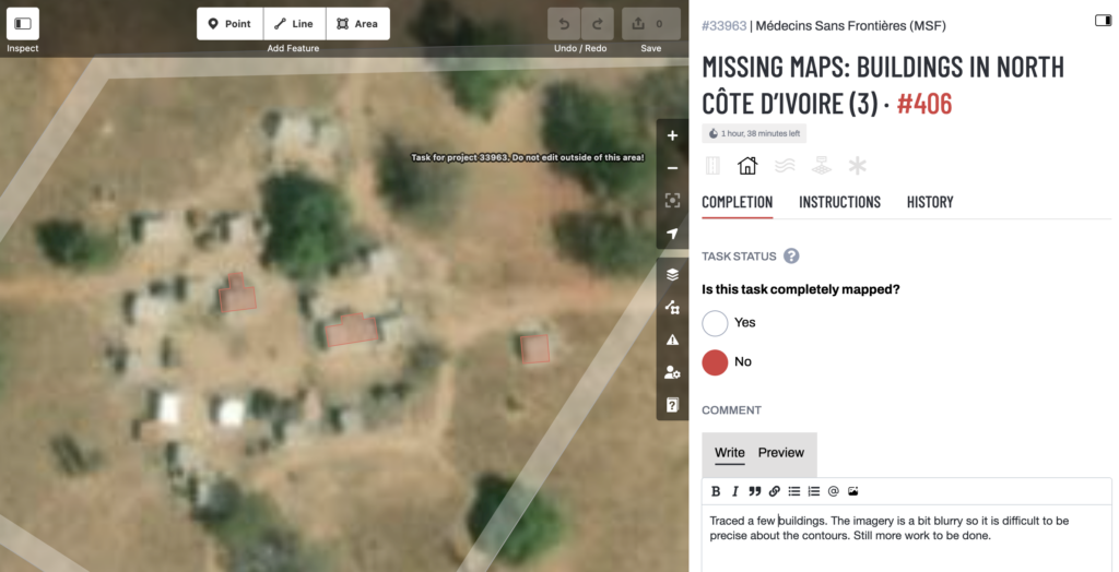 Submit task with comment