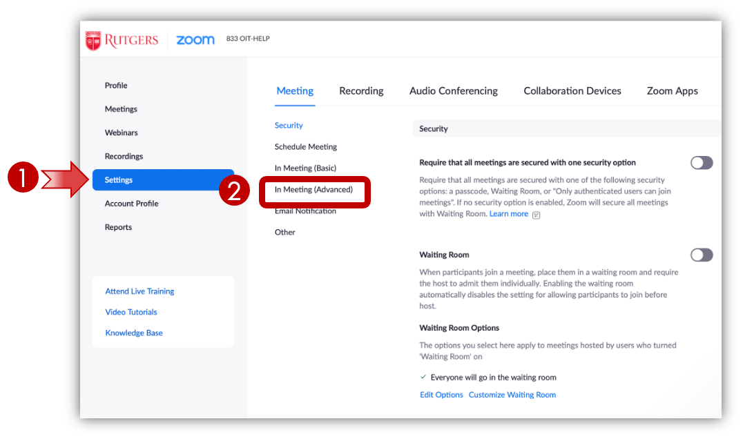 Zoom: Navigate to In Meeting (Advanced)