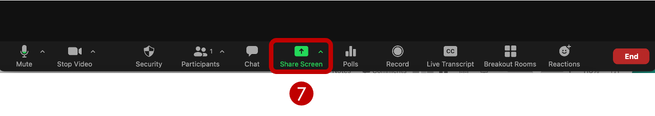 Zoom: Share screen