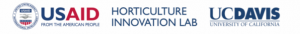 USAID logo, Horticulture Innovation Lab, UC Davis logo