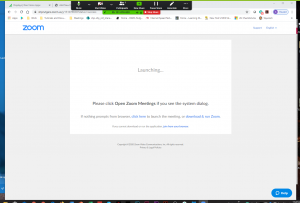 An example of a screen being shared through Zoom. The toolbar with all the options is in the top center of the window.