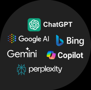 Names of major AI tools grouped in a bubble