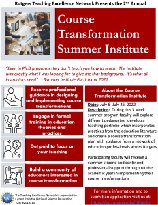 Advertisement flyer for 2022 Summer Institute