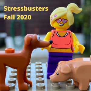 Lego woman with dogs