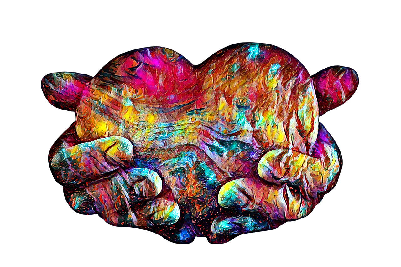 Hands holding a heart