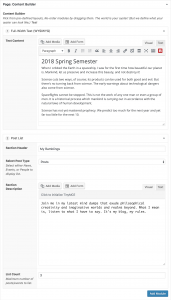 Front Page Page Builder