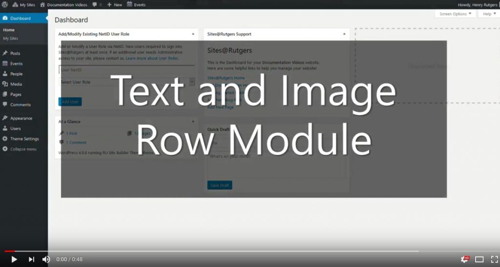 Text and Image Row Module Thumbnail - Sites@Rutgers Documentation