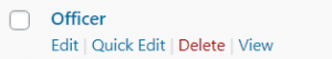edit delete and view options displayed for a people type in table view