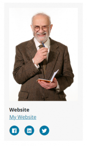 social links example on people page