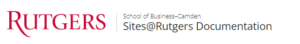Sites@Rutgers School Of Business Camden style header