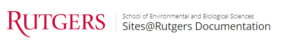Sites@Rutgers school of environmental and biological sciences style header