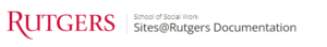 Sites@Rutgers School of Social Work style header
