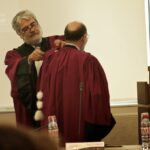 Fred Roberts receiving a Docteur Honoris Causa Award