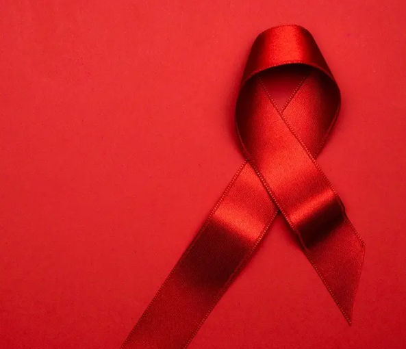 HIV red ribbon