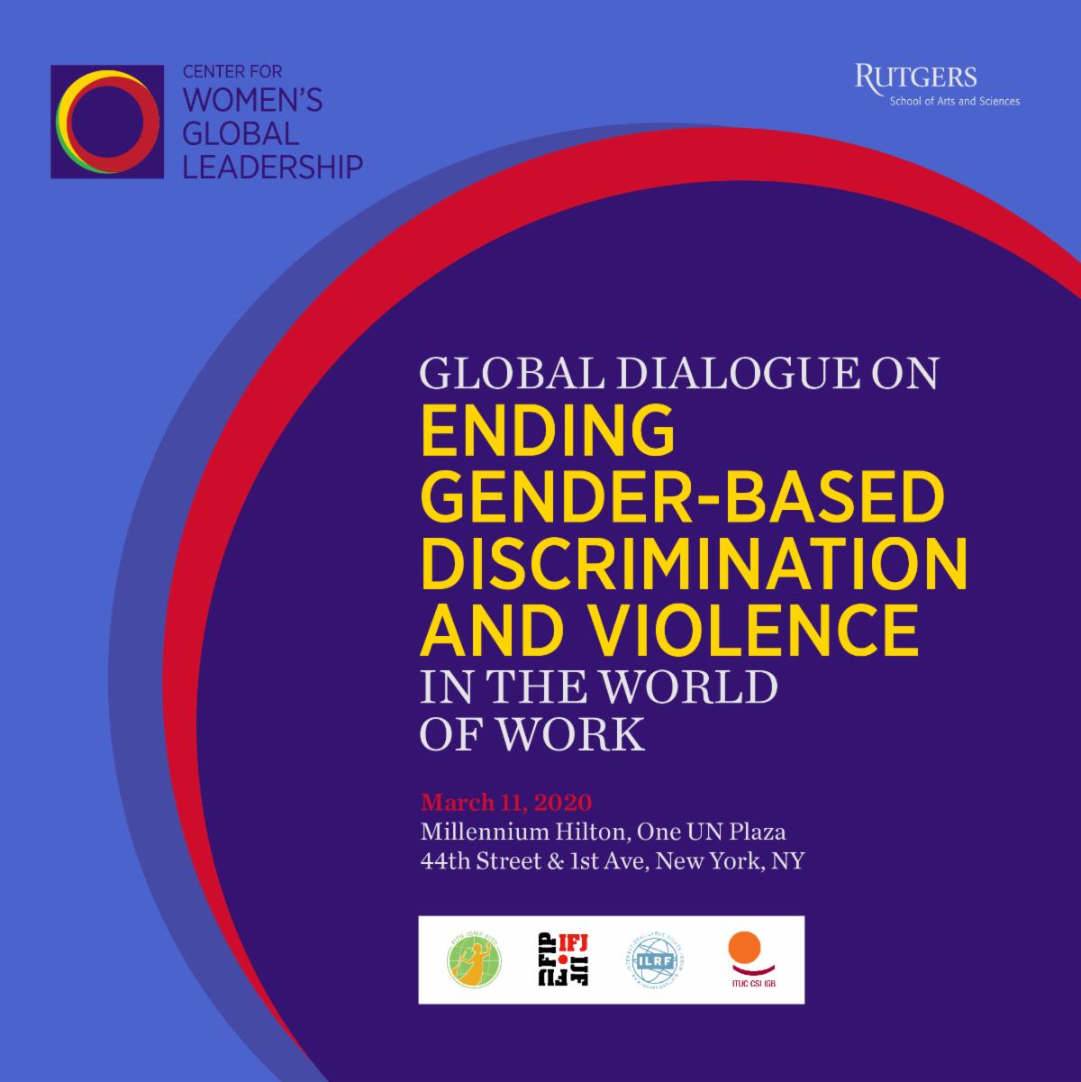 Wgl To Convene Global Dialogue On Ending Gender Based Discrimination And Violence In The World Of Work Journalism Initiative On Gender Based Violence