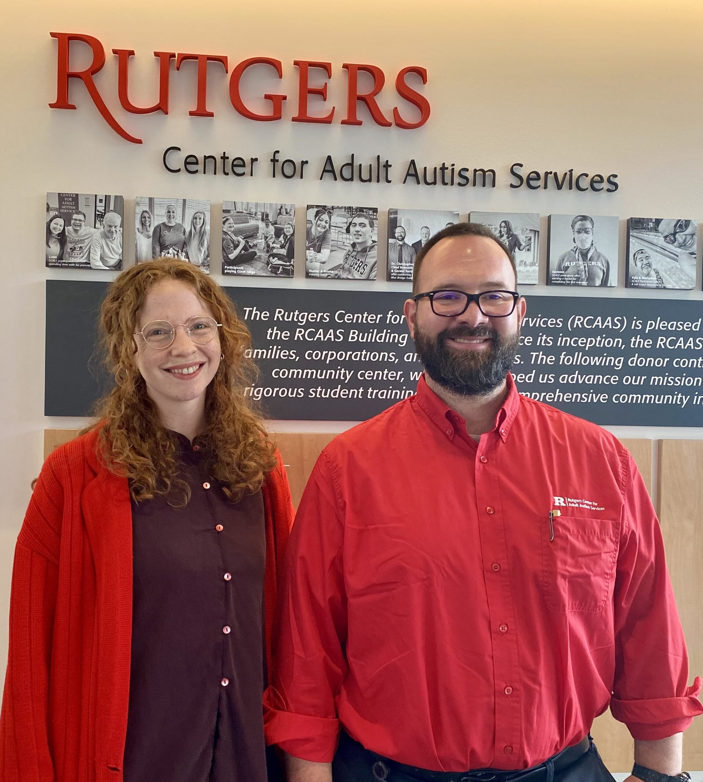 Dr. Elaine Clarke (left) and Dr. Christopher Manente at the Rutgers Center for Adults Autism Services