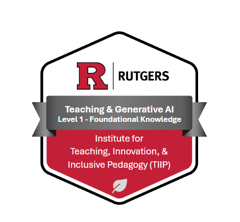 badge for milestone 1 of teaching and genai pathways