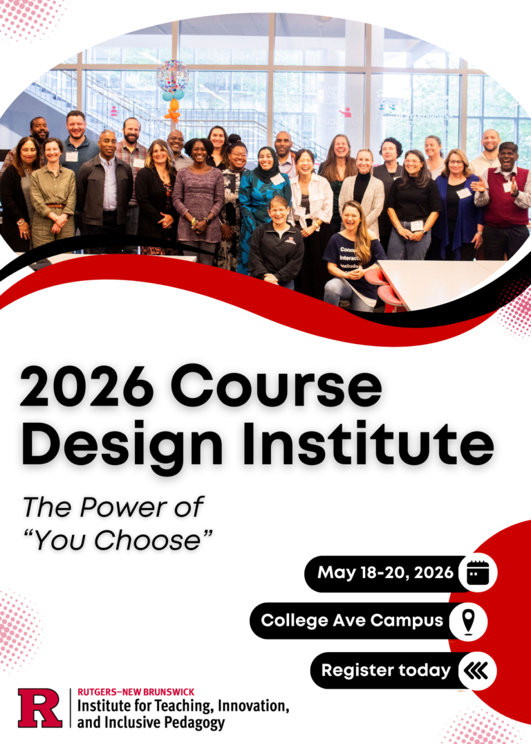 Register Today! May 2026 Course Design Institute - Institute for ...