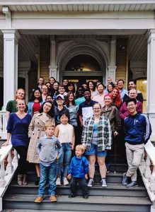 Linguistics Department People on Porch