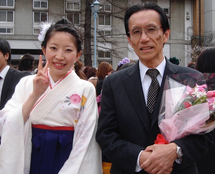 Akane with Prof. Masayuki Ike-uchi.