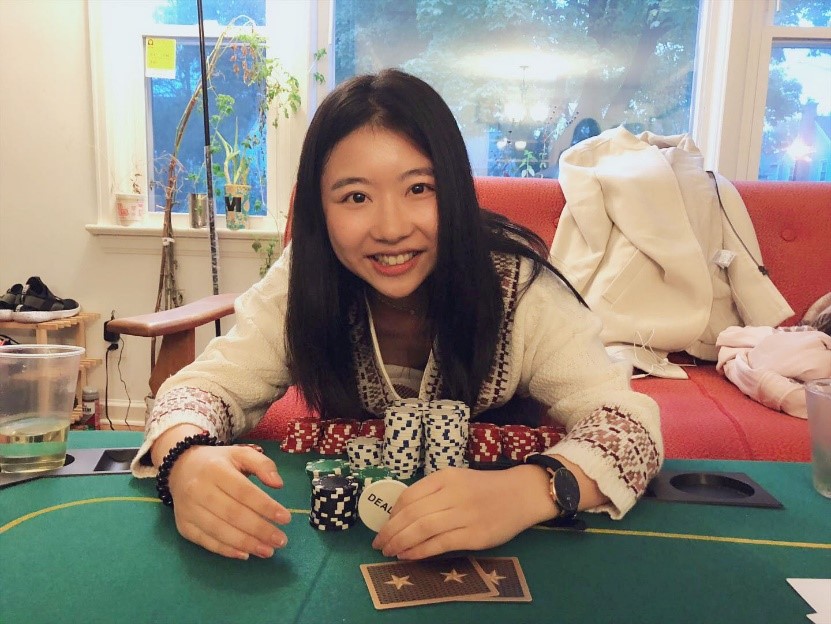 Jiaxing with poker chips