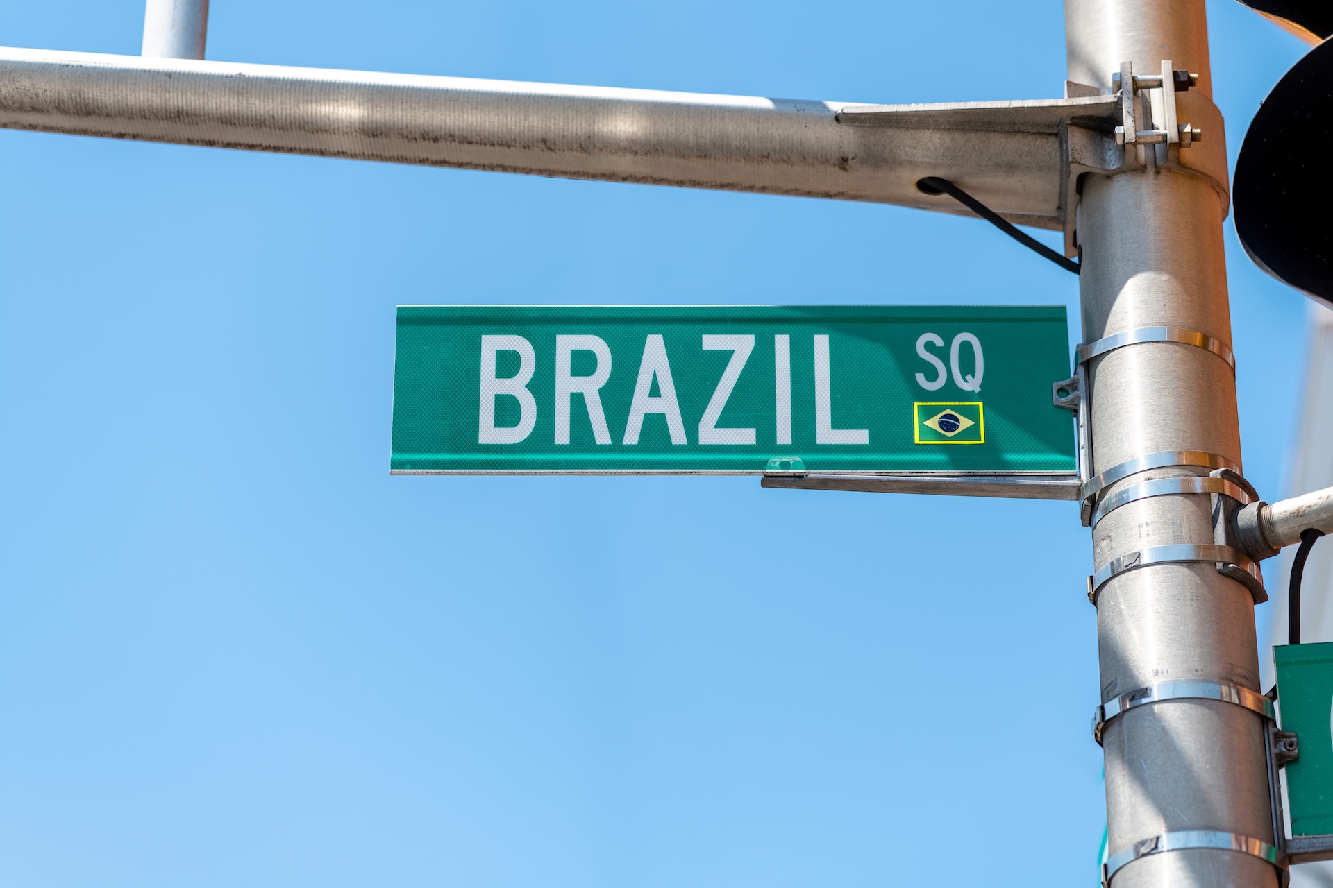 Brazil Square street sign marking the Brazilian community in Newark’s Ironbound district