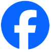 Blue circle with the letters I and N in the middle. This is the logo for Facebook.