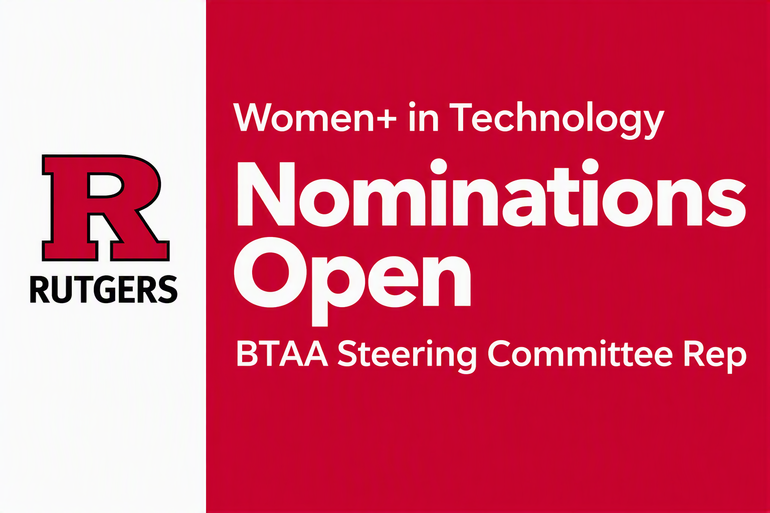 Nominations BTAA Steering Committee Rep