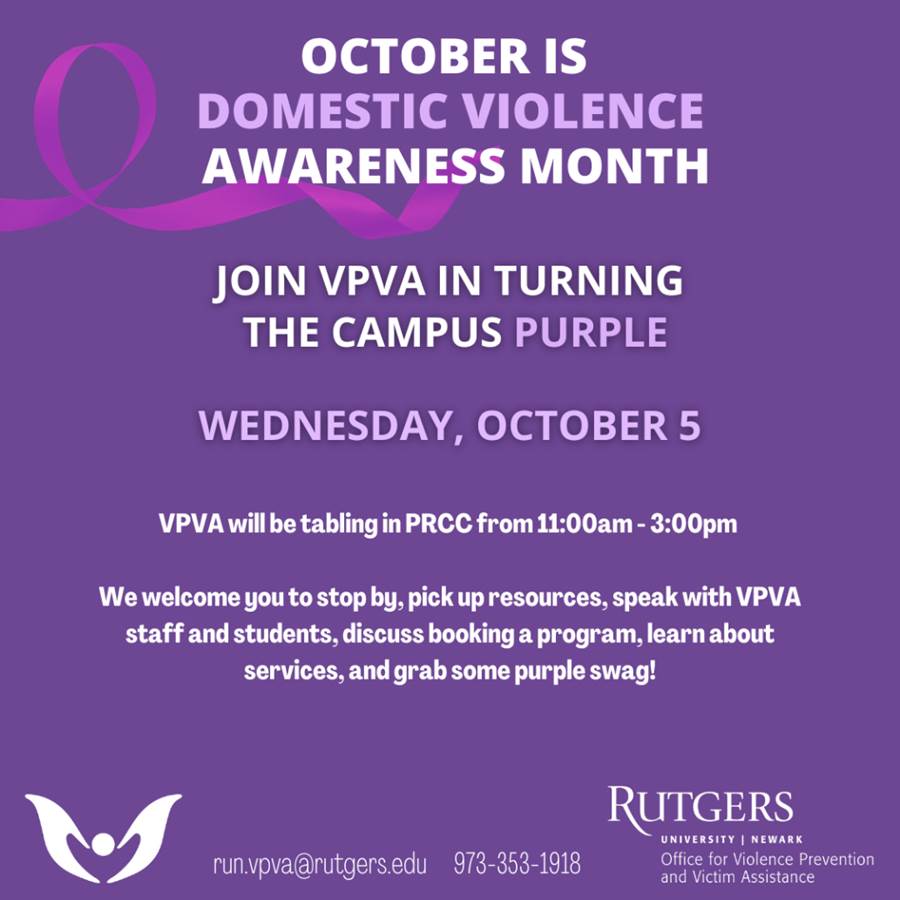 Turn the Campus Purple for Domestic Violence Awareness Month - RU-N ...