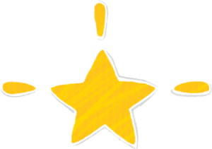 An illustration of a radiating yellow star.